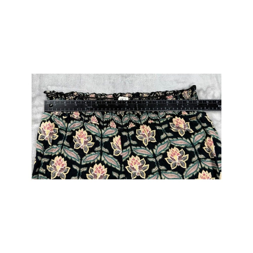 ONeill Womens Large Johnny Floral Beach Wide Leg Pants Smocked Waist Boho - Picture 7 of 8